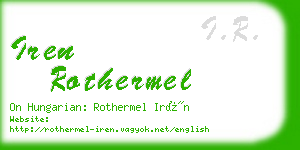 iren rothermel business card